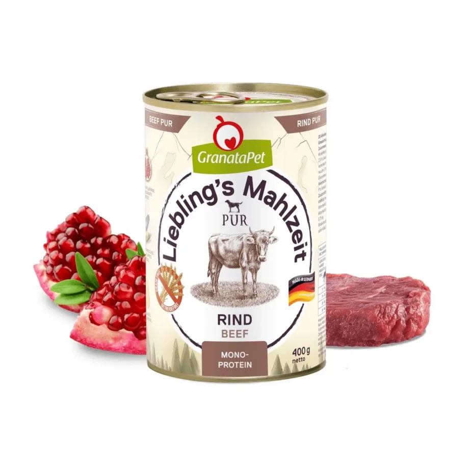 veise lihaga koerte konserv GranataPet 400g purk lihaga ja granaatõunaga