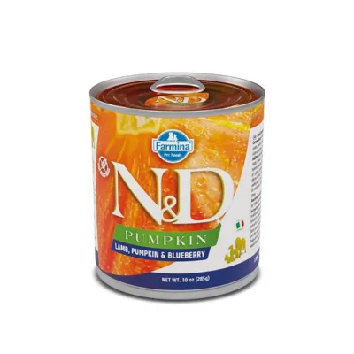 lambaliha ja kõrvitsaga koeratoit Farmina N&D Pumpkin 285g purk