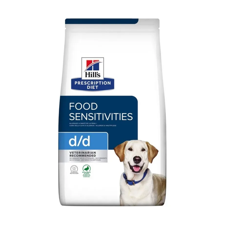 Hill’s Prescription Diet d/d 4 kg pardilihaga ja riisiga veterinaarne kuivtoit täiskasvanud koertele toidutalumatuse vähendamiseks