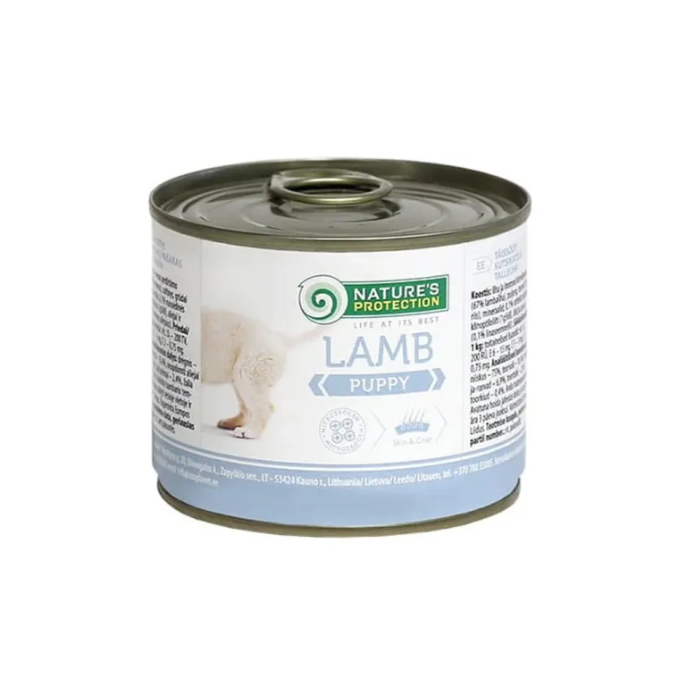 lambalihaga märgtoit kutsikatele Nature's Protection Puppy Lamb 200 g
