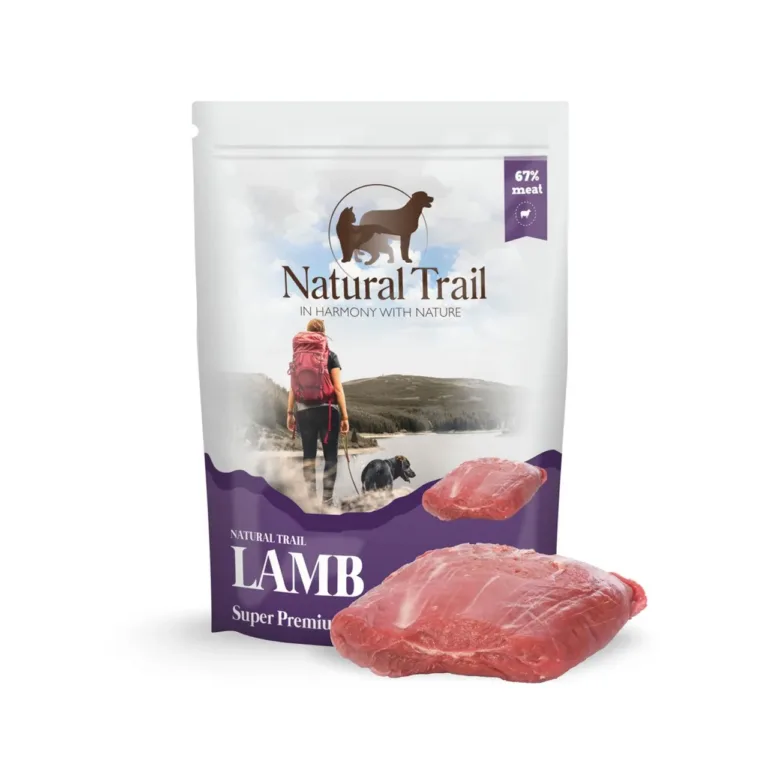 lambalihaga teraviljavaba märg koeratoit Natural Trail 500g