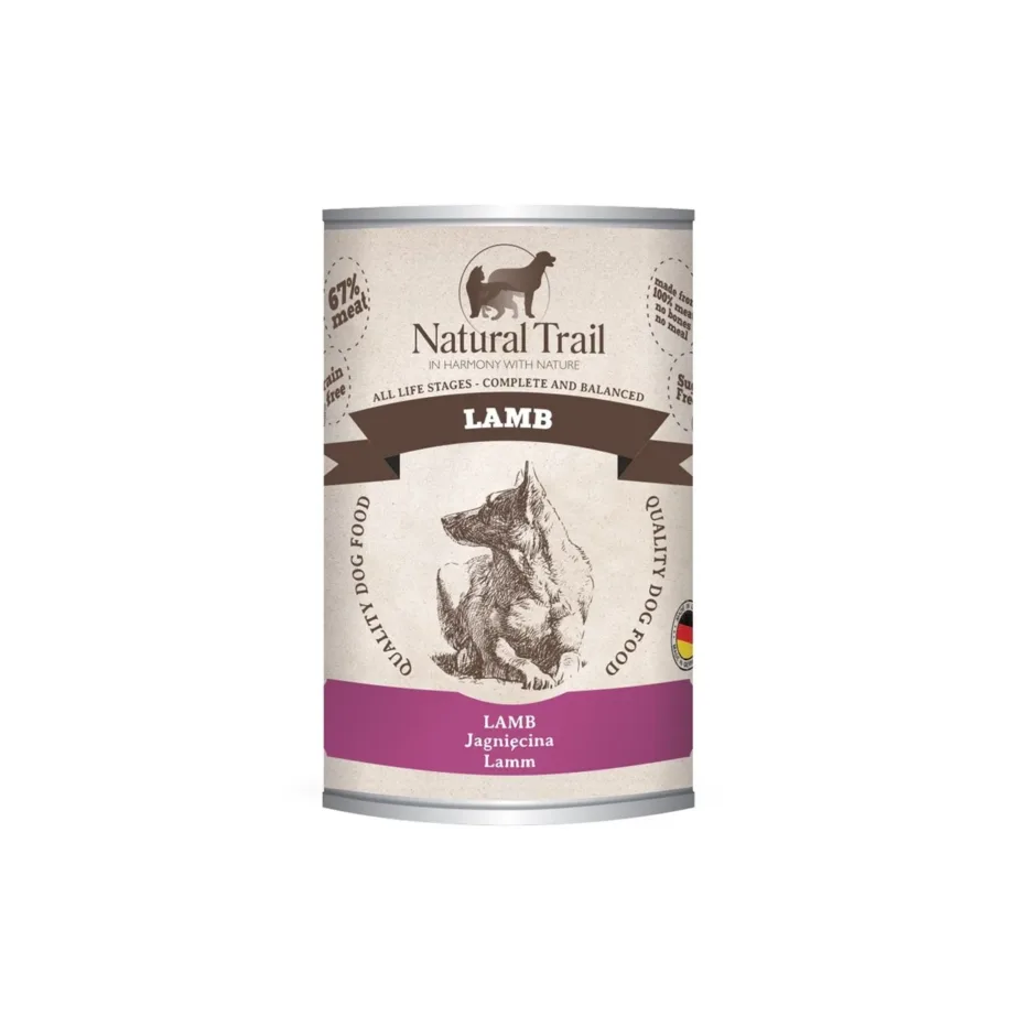 Natural Trail lambaliha märgtoit koertele 400g purk
