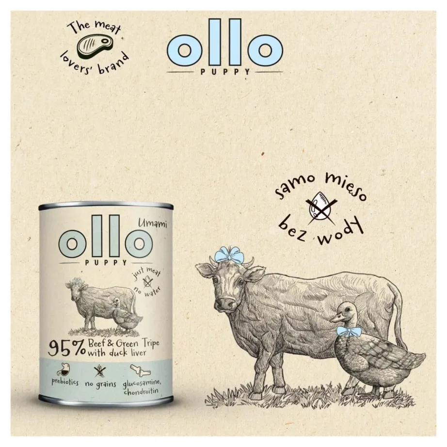 OLLO Puppy Umami 400g veiselihaga teraviljavaba märgtoit kutsikatele kõikidele tõugudele – 5