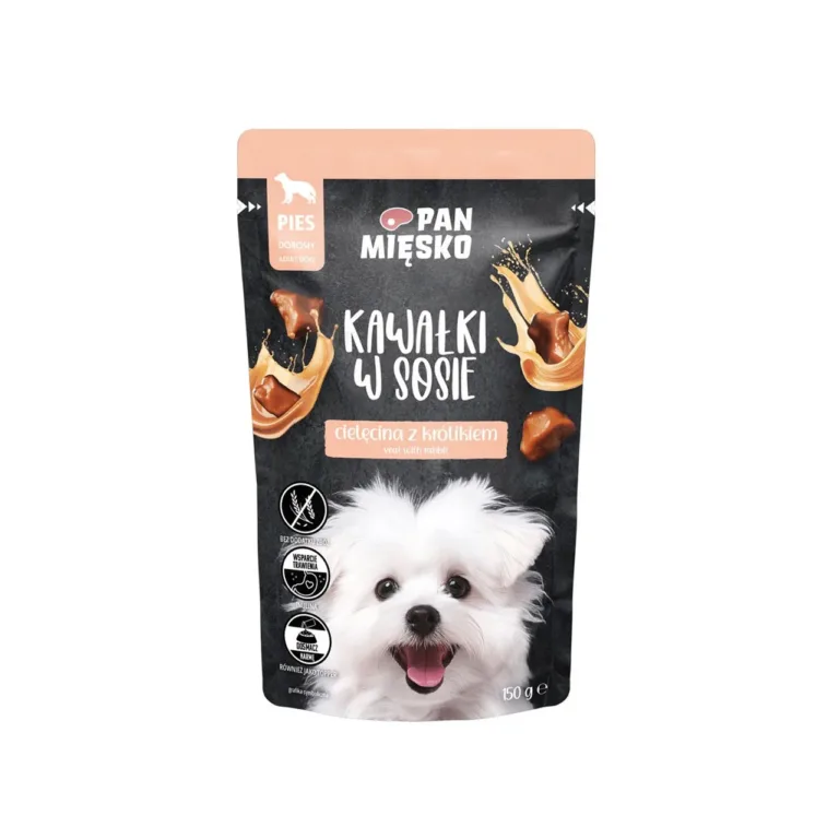 vasikaliha ja küülikuga märg koeratoit PAN MIĘSKO 150g