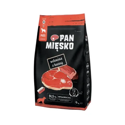 väikese tõu veiselihaga koeratoit PAN MIĘSKO 9kg kott