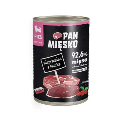 teraviljavaba märgtoit kutsikatele PAN MIĘSKO konserv