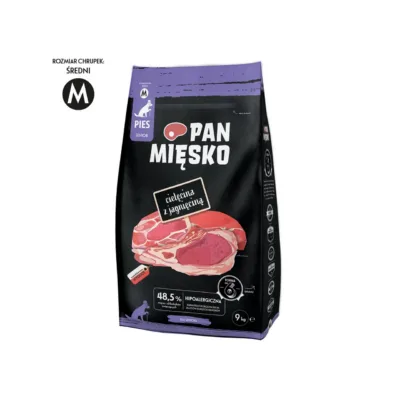 vasikaliha lambaliha kuivtoit eakale koerale 9kg Pan Mięsko kott