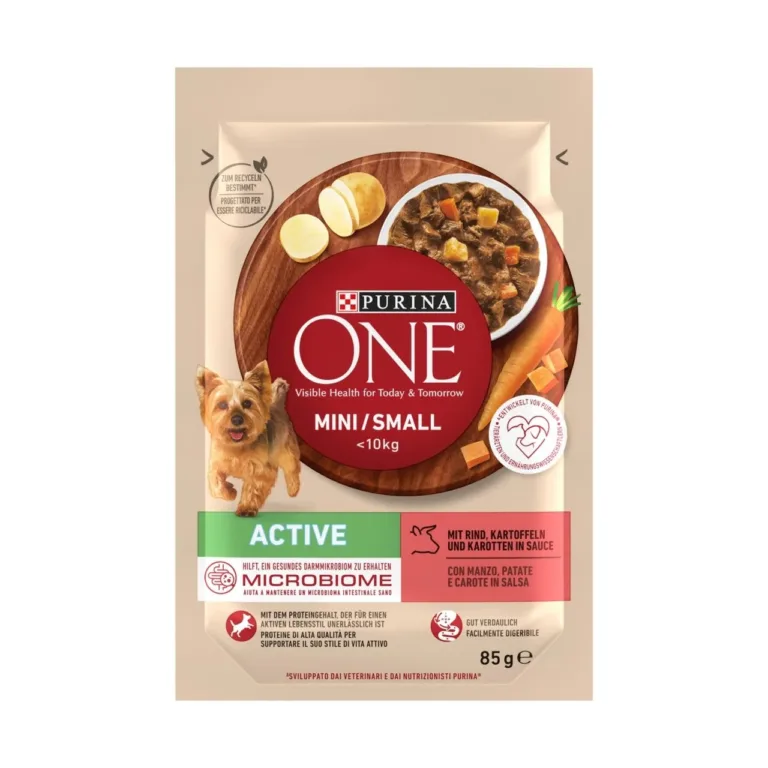 PURINA One Mini/Small Active Beef märgtoit väikestele koertele