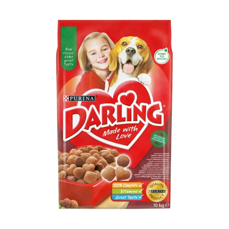 veise ja kanaga koeratoit 10 kg Purina Darling pakend