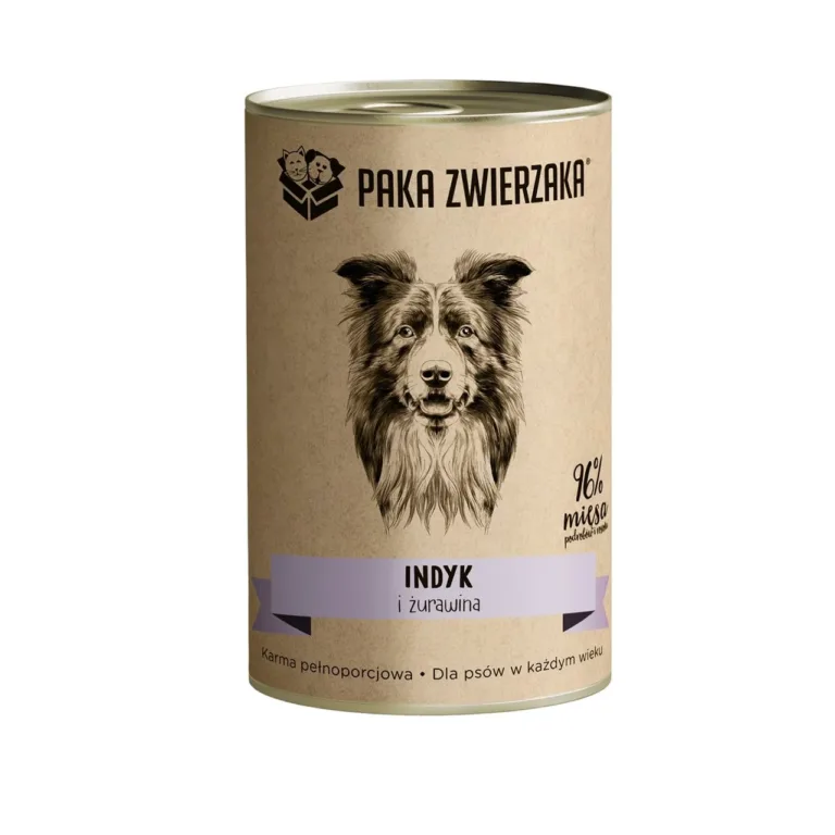 PAKA ZWIERZAKA kalkuni märgtoit koertele 400g purgis