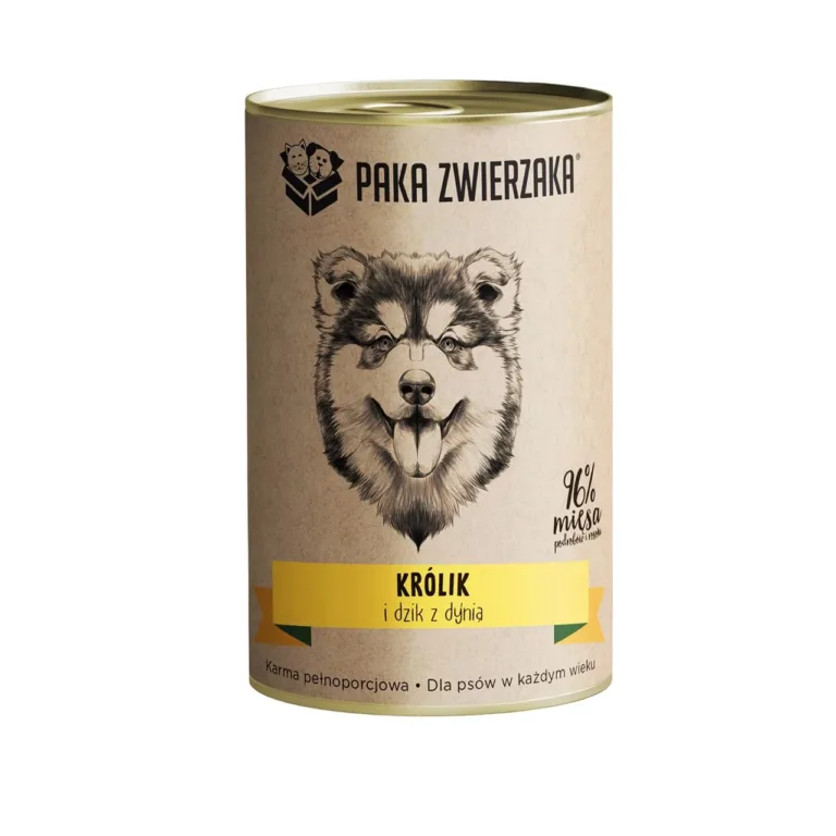 PAKA ZWIERZAKA küülik ja metssiga märgkoeratoit purgis