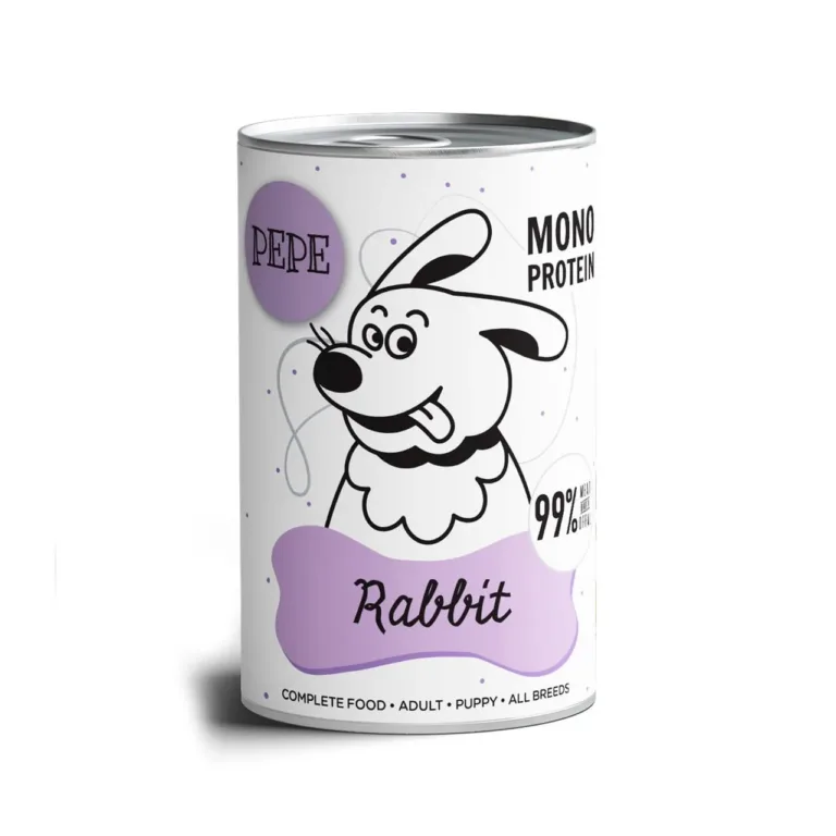 küülikuliha märgtoit koertele PAKA ZWIERZAKA Pepe Rabbit 400g