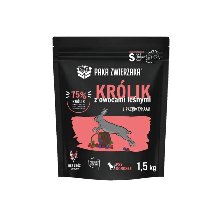 Küülikuliha kuivtoit väikestele koertele 1,5kg pakend