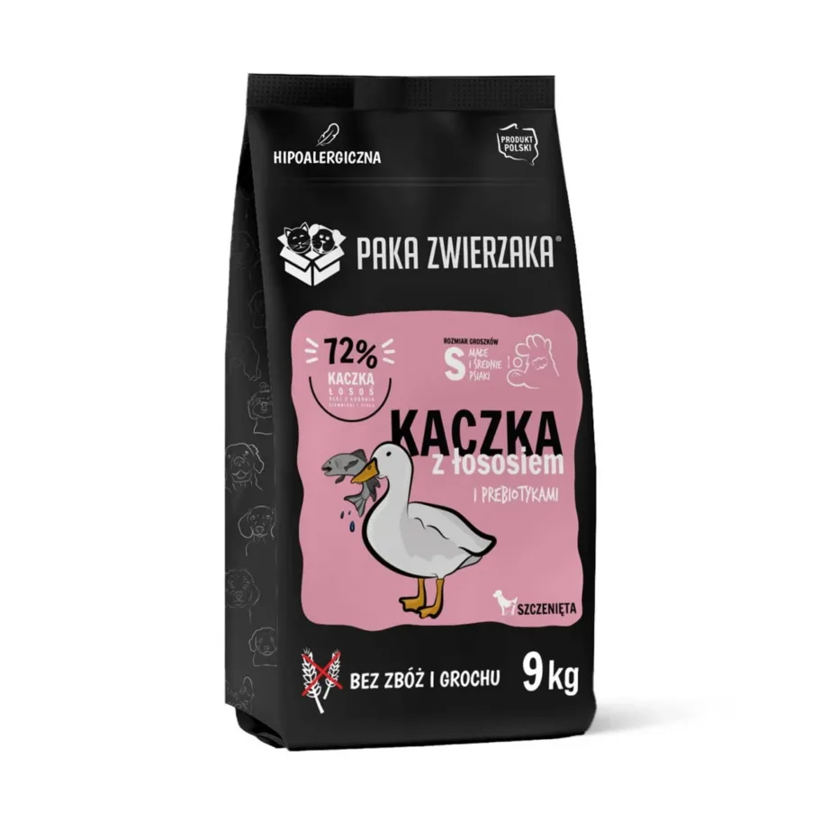 PAKA ZWIERZAKA Puppy Duck 9 kg gluteenivaba kuivtoit väikest ja keskmist tõugu kutsikatele