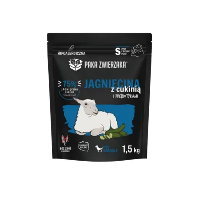 PAKA ZWIERZAKA lambavalgu kuivtoit väikestele koertele 1,5 kg