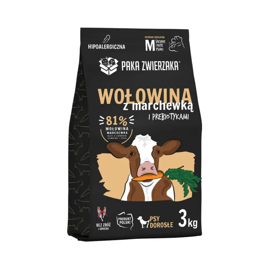 PAKA ZWIERZAKA veiselihaga kuivtoit keskmisele koerale 3kg