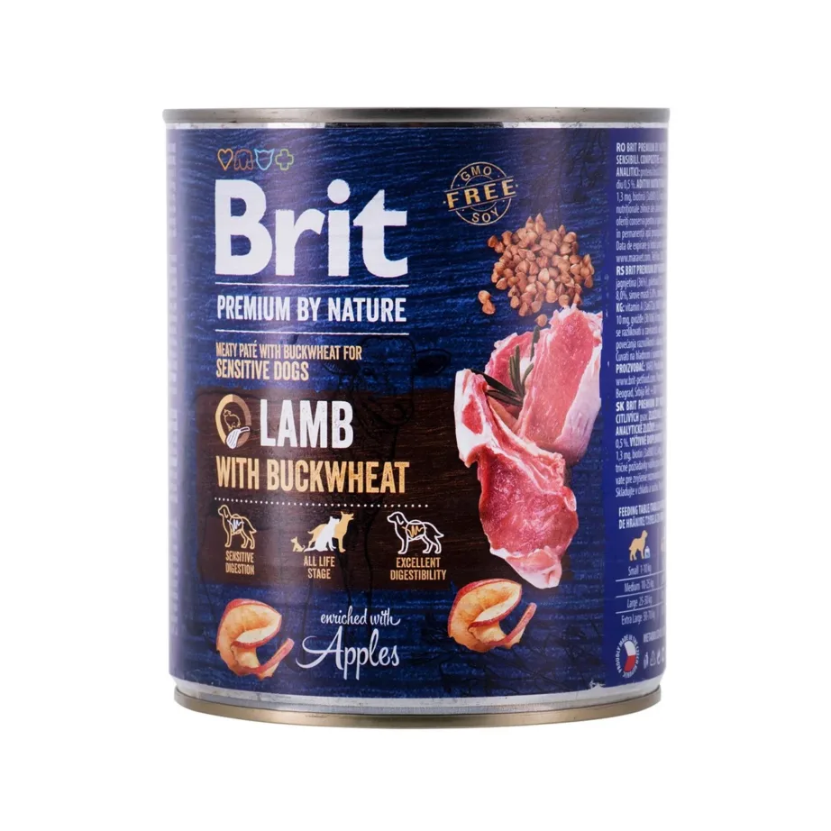 Brit Premium by Nature Lamb with Buckwheat 800 g teraviljavaba märgtoit täiskasvanud koertele