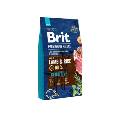 lambaliha ja riisiga koeratoit 8 kg Brit Premium by Nature