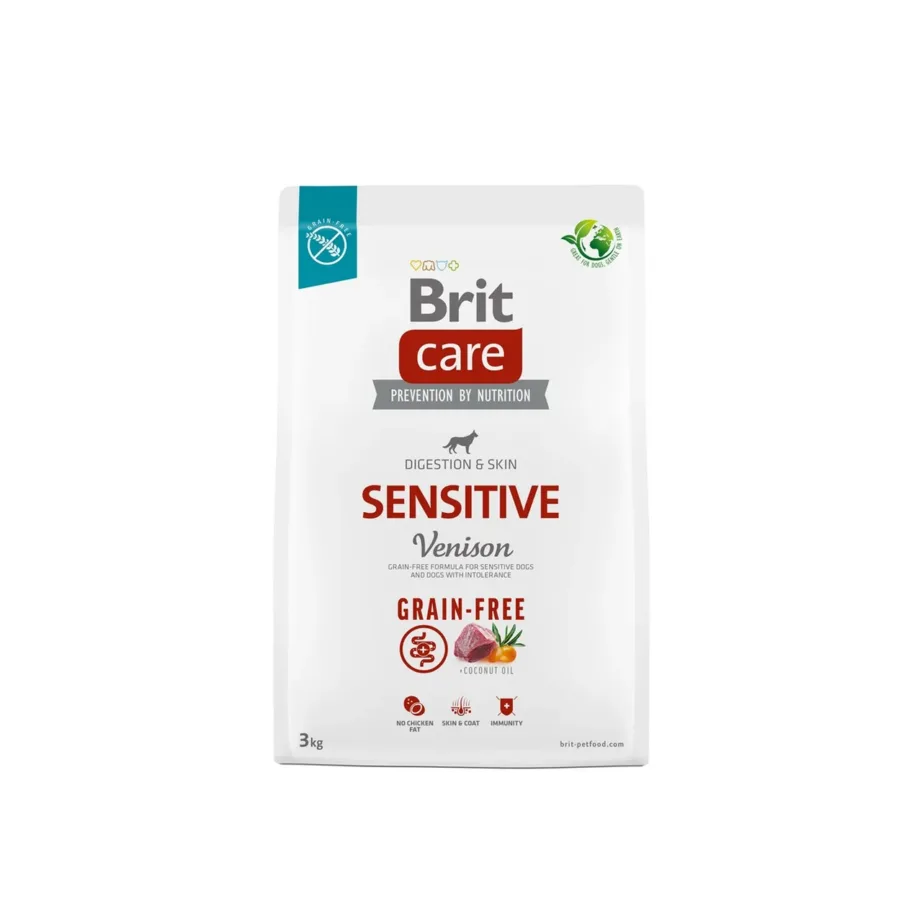 Brit Care teraviljavaba hirvelihaga koeratoit külgvaates