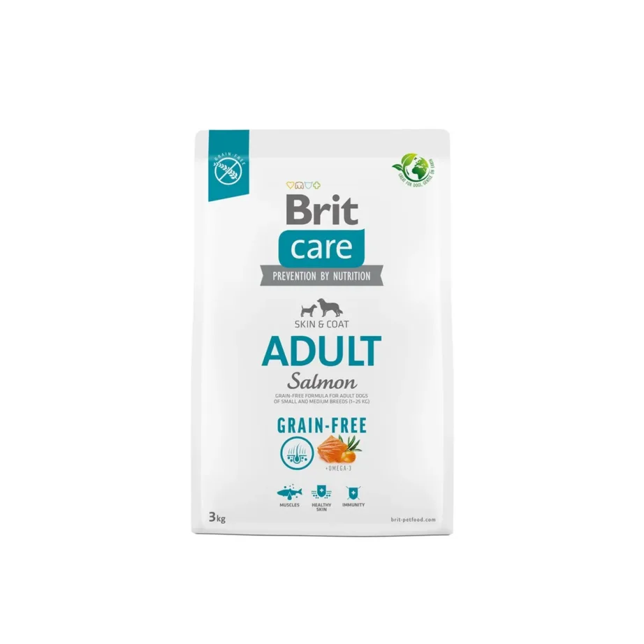 Brit Care Grain-Free Adult Salmon 3 kg teraviljavaba lõhekoeratoit väikestele ja keskmistele tõugudele