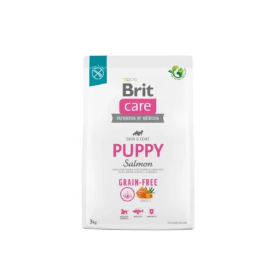 lõhe kuivtoit kutsikatele 3 kg Brit Care pakk eestvaates