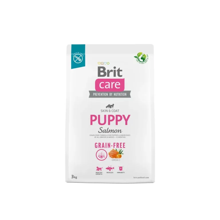 lõhe kuivtoit kutsikatele 3 kg Brit Care pakk eestvaates