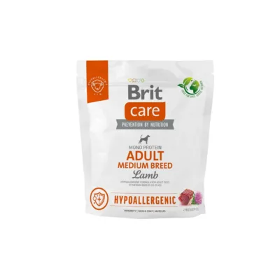 lambaliha kuivtoit keskmisele koerale Brit Care 1 kg