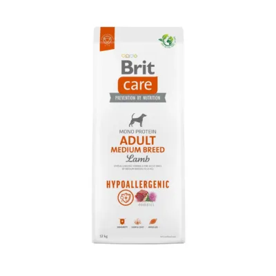 lambalihaga hüpoallergeenne koeratoit Brit Care 12kg kott