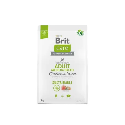 Brit Care kana ja putukatega koeratoit 3 kg kott