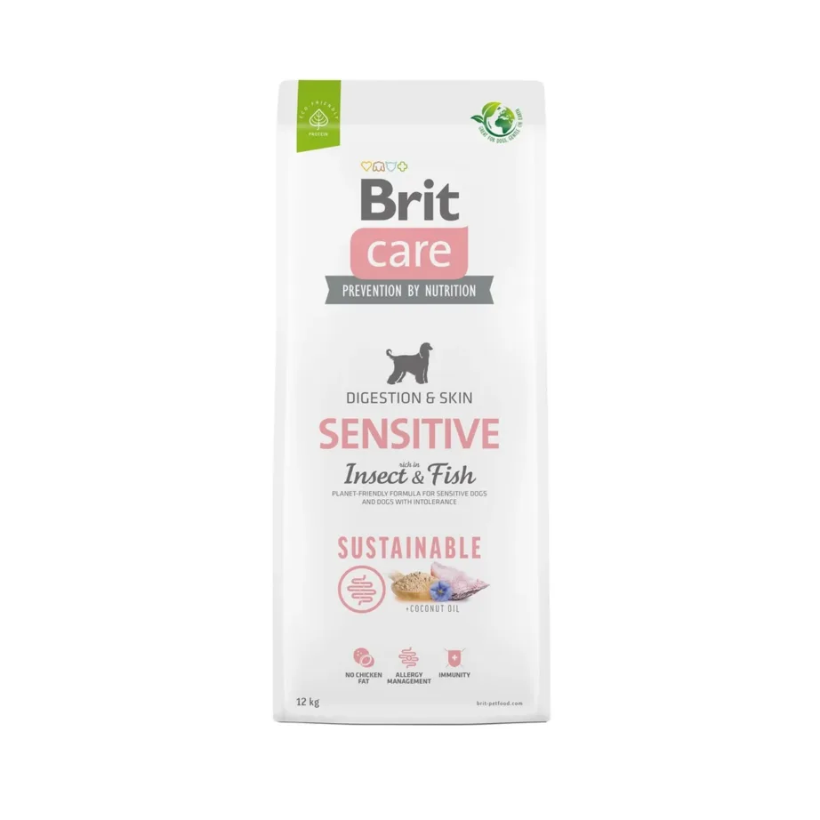 Brit Care Sustainable Sensitive Insect & Fish 12 kg gluteenivaba kuivtoit tundliku nahaga täiskasvanud koertele