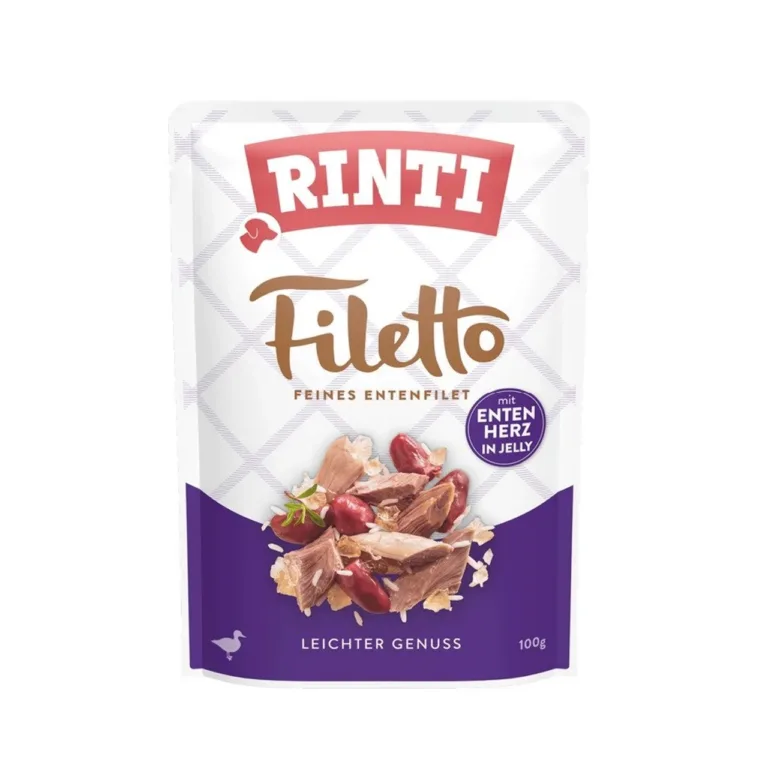 kanaliha pardisüdamega koeratoit RINTI Filetto 100g pakendis