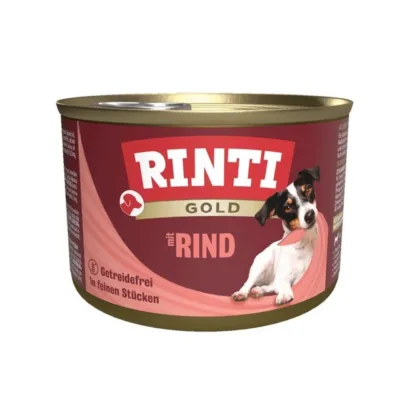 RINTI Gold Beef veiseliha märgtoit koertele 185g purk