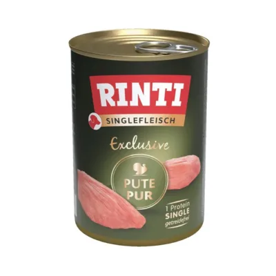 gluteenivaba kalkuni märgtoit koertele RINTI 400g purk