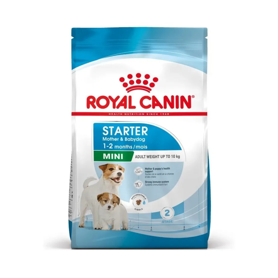 Royal Canin SHN Mini Starter 4 kg kuivtoit väikest tõugu emastele koertele ja kutsikatele tiinuse, imetamise ning kasvuperioodi toetuseks, linnulihaga