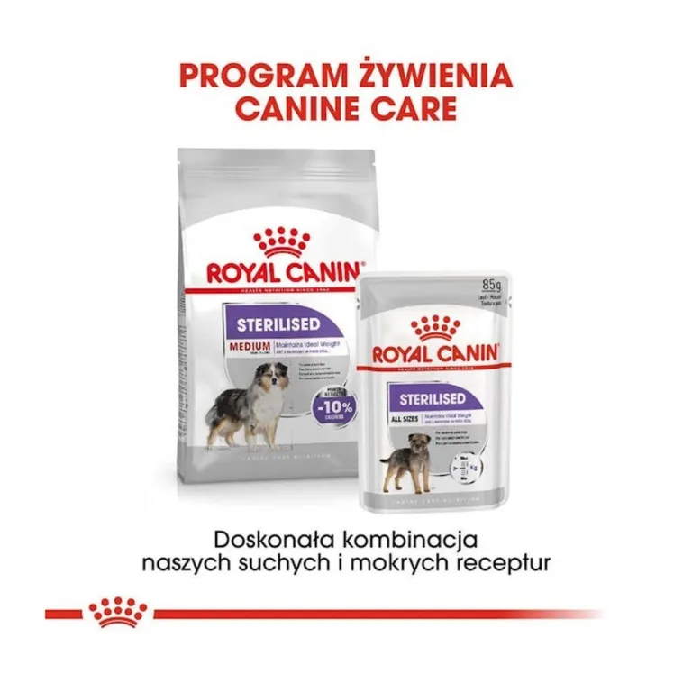 Royal Canin steriliseeritud kuivtoidu pakid ja pouch