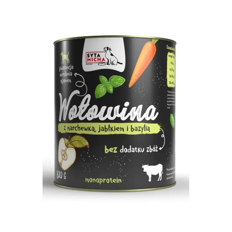 SYTA MICHA veiseliha märg koeratoit 800g purgis