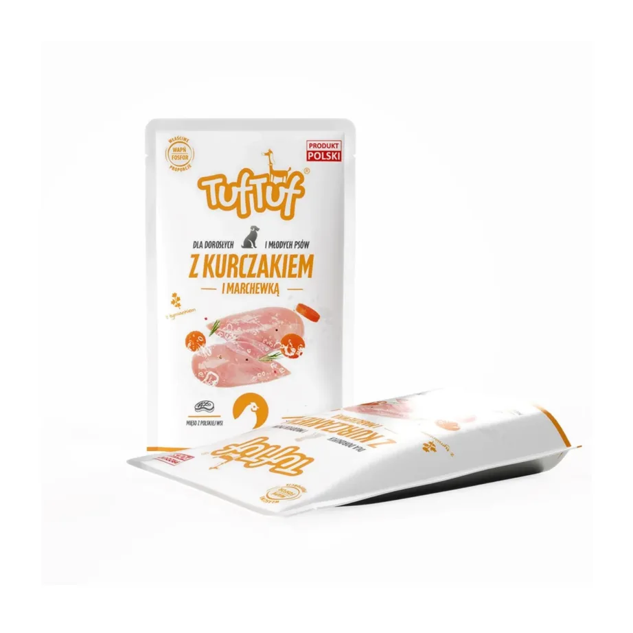 märg koeratoit kanaga 500g TUF TUF pakend lamavas asendis