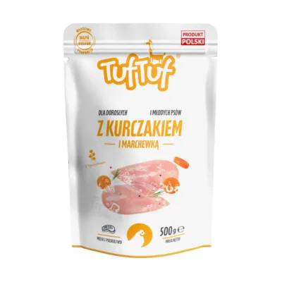 märg koeratoit kanaga 500g TUF TUF täissuuruses pakend