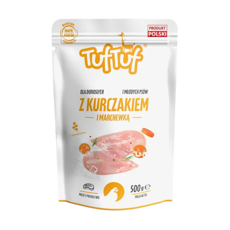 märg koeratoit kanaga 500g TUF TUF täissuuruses pakend