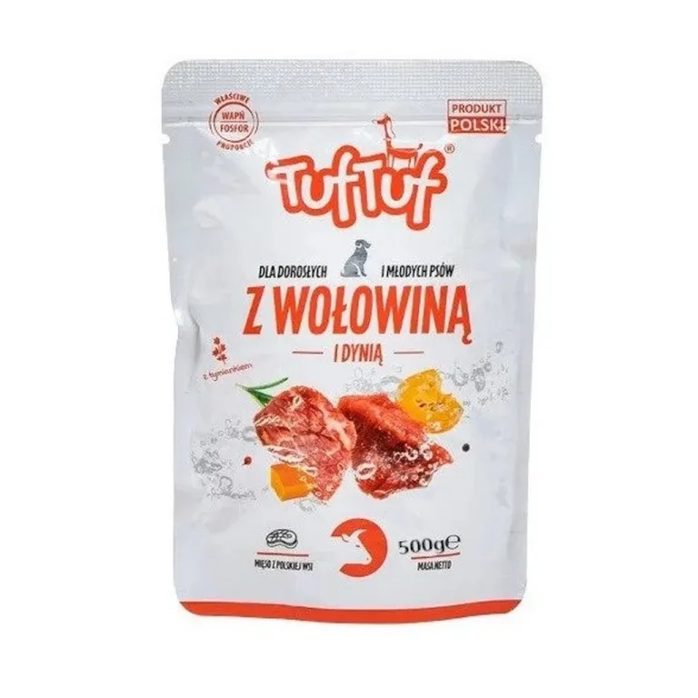 veiselihaga gluteenivaba koeratoit TUF TUF Beef with Pumpkin eestvaates