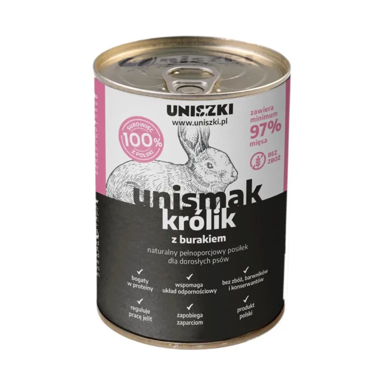 küülikulihaga märgtoit koertele UNISZKI 410g purgis