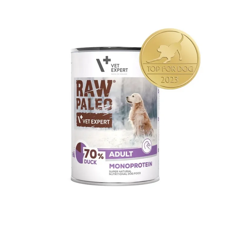 VetExpert Raw Paleo pardilihaga koerte märgtoit auhinnatempel