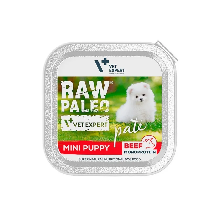 VetExpert Raw Paleo 150 g veiselihaga teraviljavaba märgtoit väikest tõugu kutsikatele