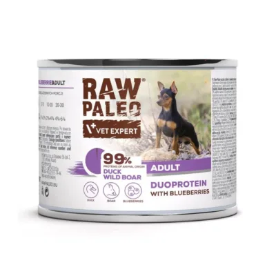 pardiliha ja metssiga märg koeratoit VetExpert RAW PALEO Duoprotein