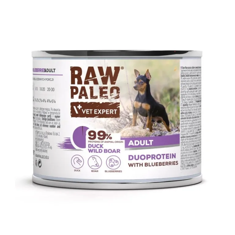 pardiliha ja metssiga märg koeratoit VetExpert RAW PALEO Duoprotein