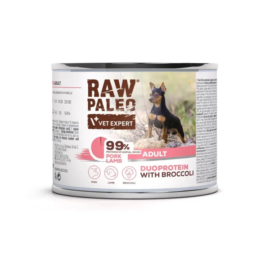 teraviljavaba märg koeratoit sealiha lambaga VetExpert RAW PALEO