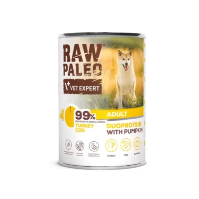 kalkuni ja tursa märgtoit koertele 400g VetExpert RAW PALEO