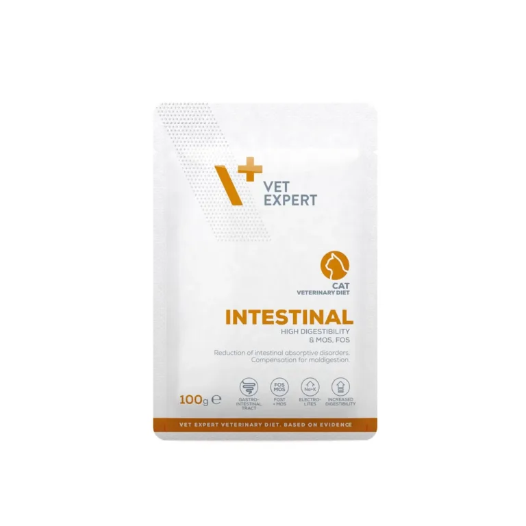 VetExpert Intestinal Cat kana märgtoit 100g esikülg