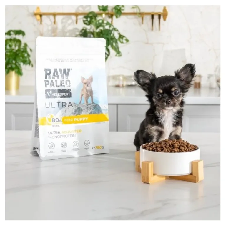 VetExpert Raw Paleo kutsikatoit ja väike koer kausiga