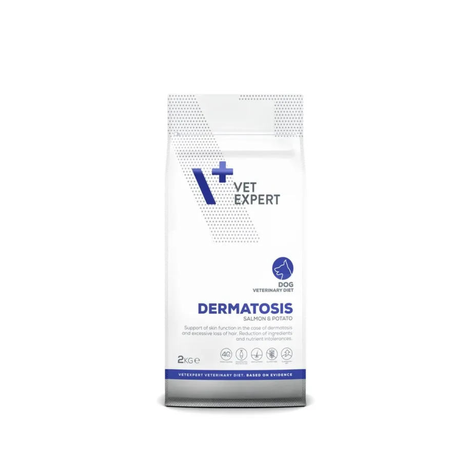 VetExpert Veterinary Diet Dermatosis 2 kg lõhe-kartuliga gluteenivaba kuivtoit täiskasvanud koertele naha- ja toidutundlikkuse korral – 2